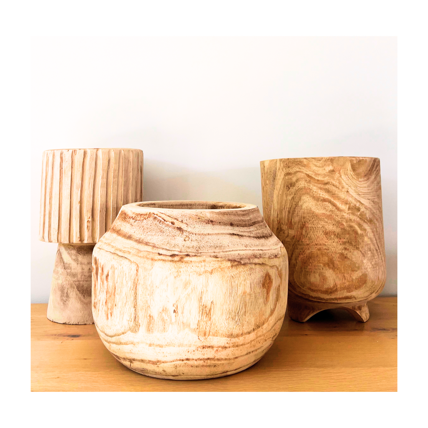 Paulownia Carved Vase