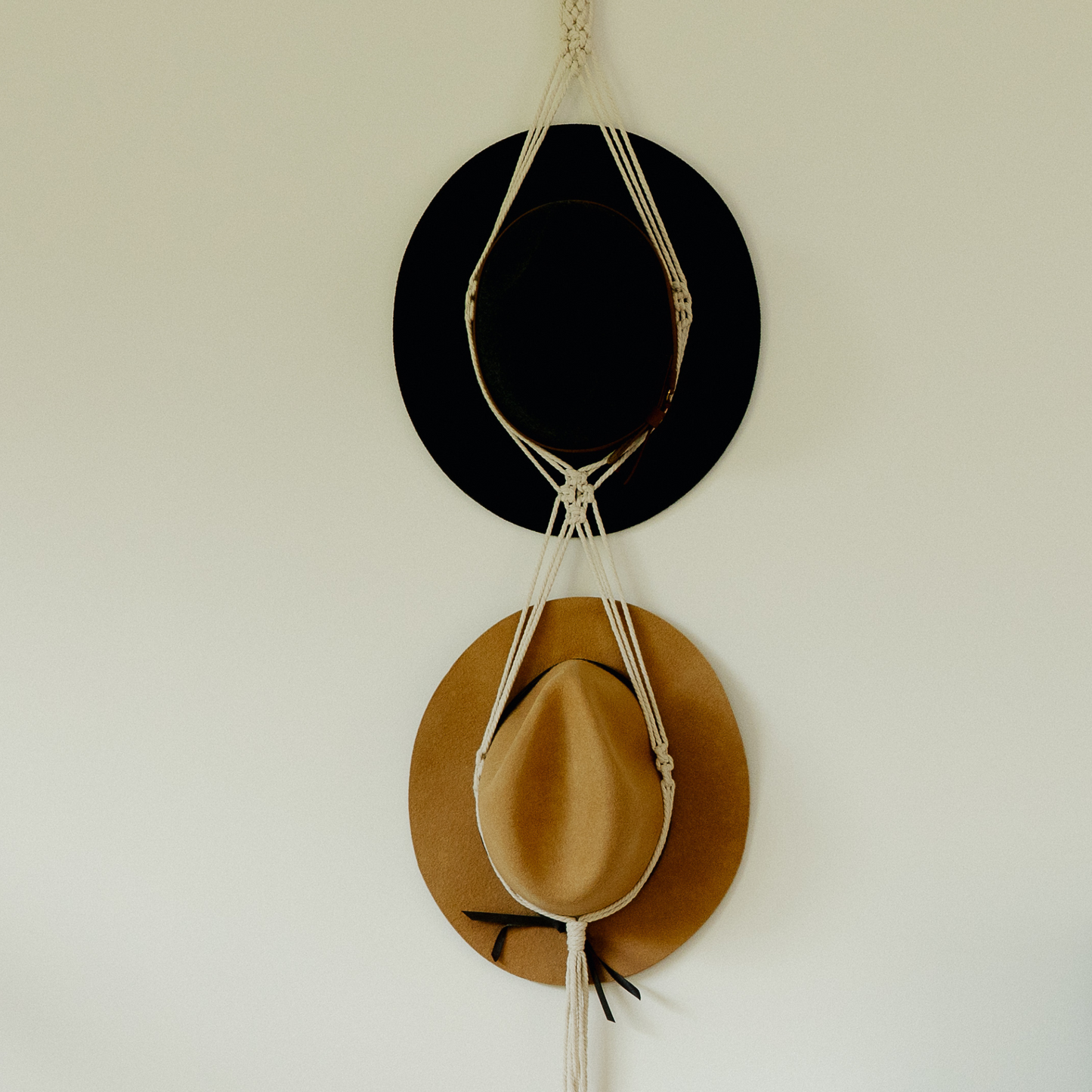 Macramé Double Hat Hanger
