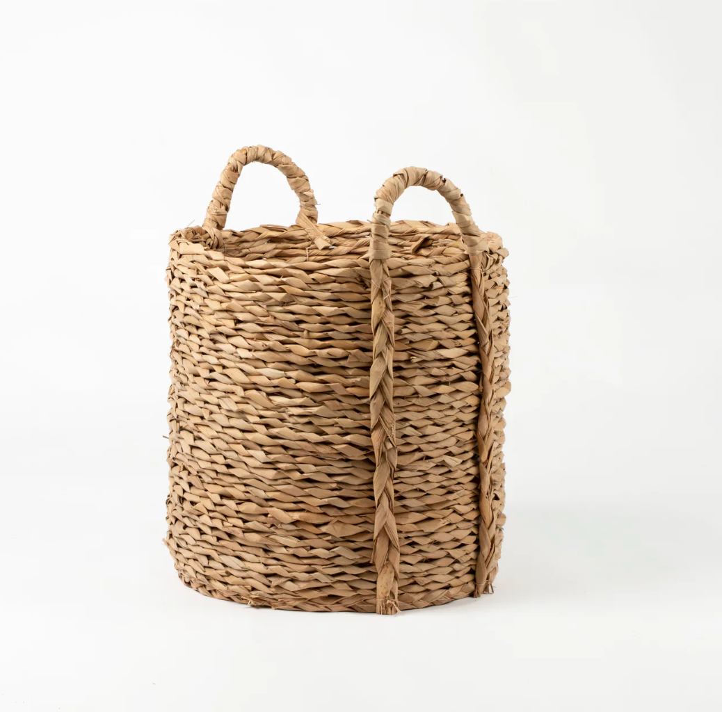 Natural Cattail Leaf Basket