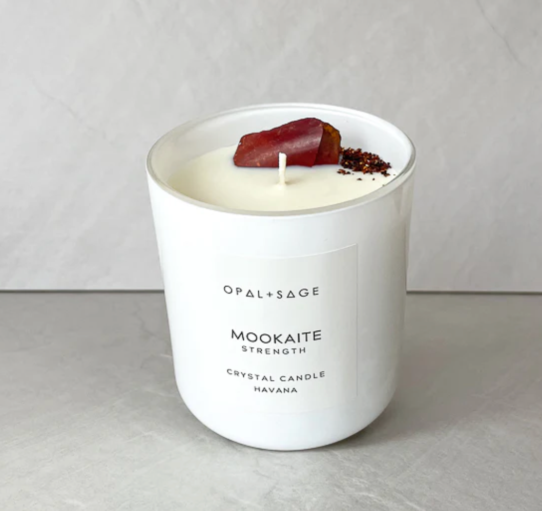 Mookaite Jasper Crystal Candle