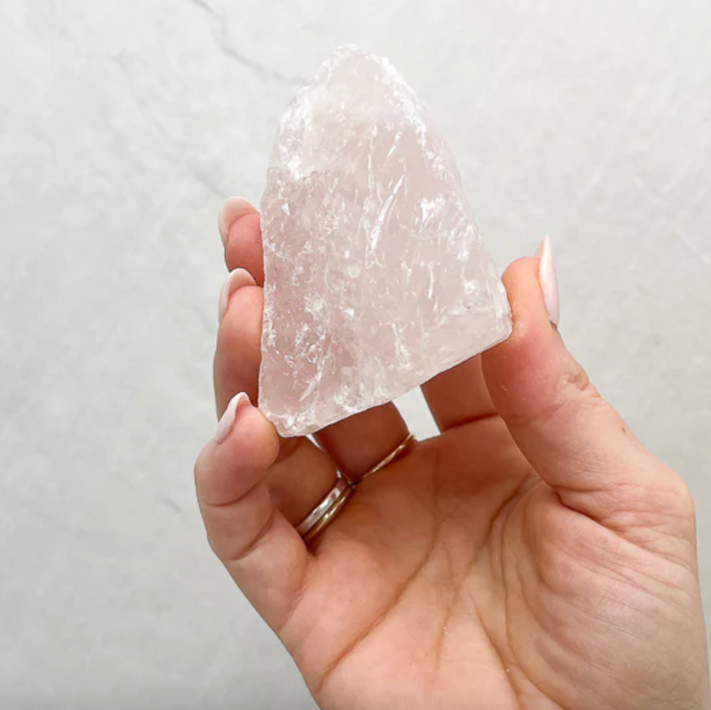 Rose Quartz Raw Crystal - boxed