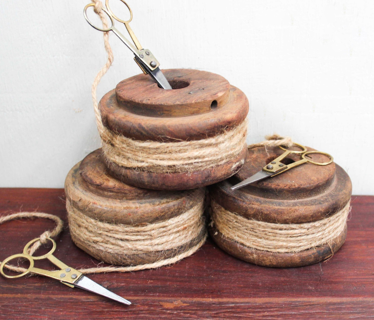 Vintage Indian Bobbin with Scissors