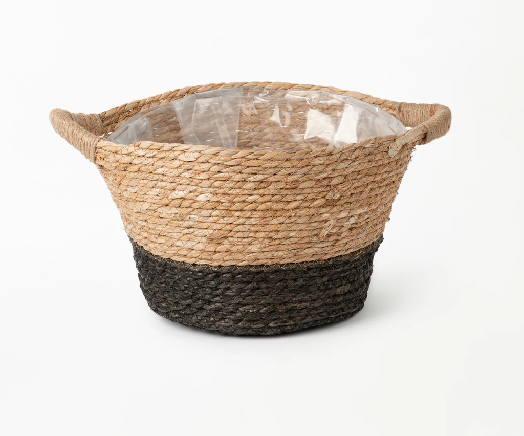 Black Two-Tone Planter Basket
