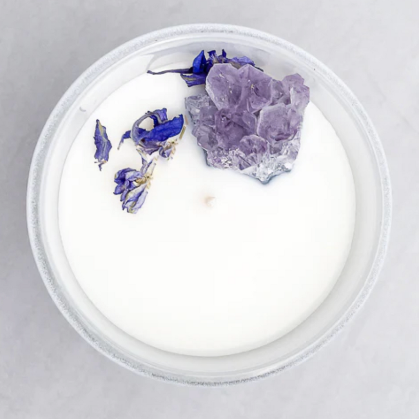 Amethyst Crystal Candle