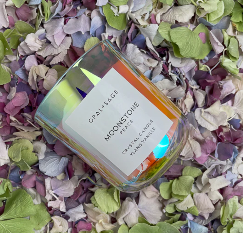 Moonstone Dream Crystal Candle