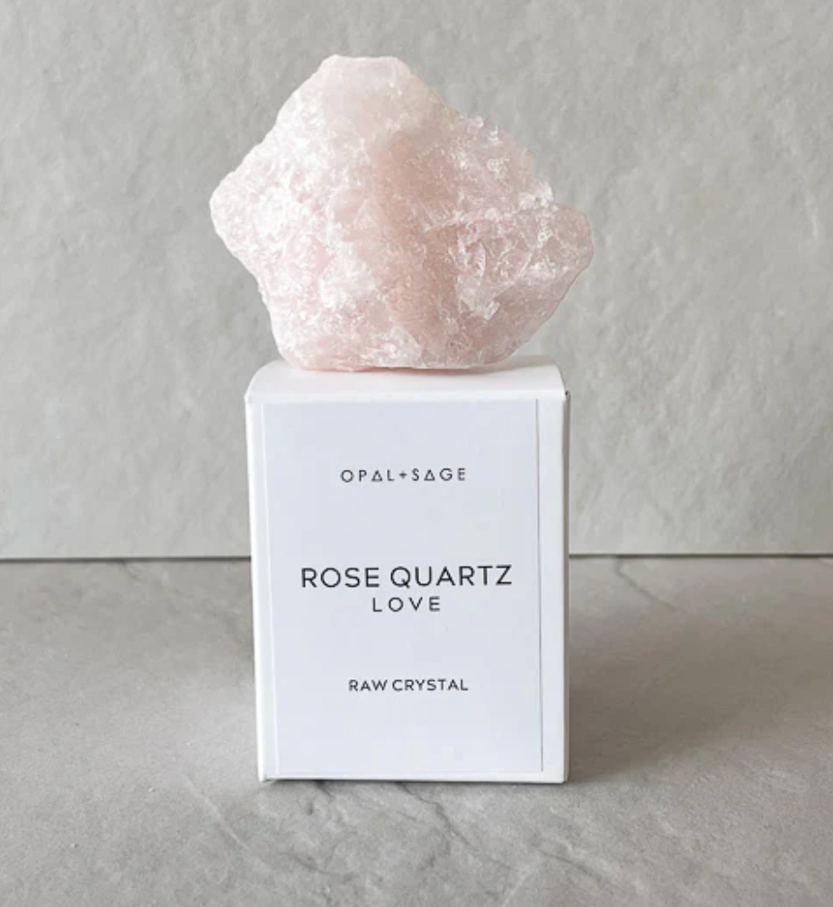 Rose Quartz Raw Crystal - boxed