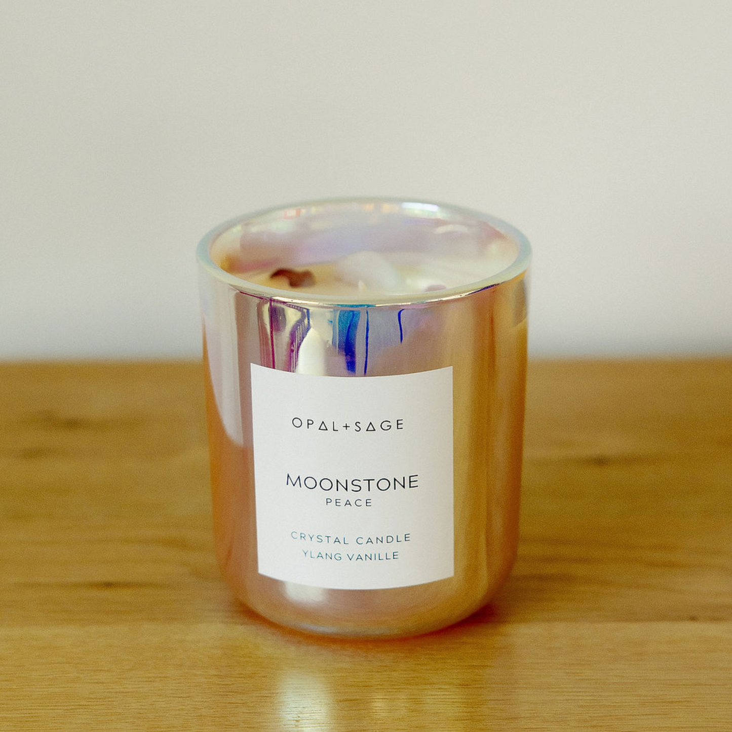 Moonstone Dream Crystal Candle